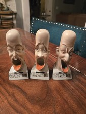 3 Schafer &  Vater Smoking Ears Ashtrays - Barbershop Japan Vintage  picture