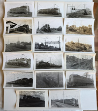 C. 1940s Pennsylvania Railroad GG-1 Locomotive Snapshot Photo Lot Of 17 picture