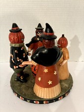 Halloween Yankee Candle Witch & Pumpkin Ceramic Candle Holder picture