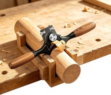 Concave Spokeshave Woodworking Tool 65Mn Steel Blade Beech Handles Curved Wood picture