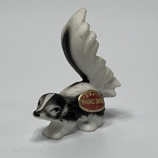 Vintage Miniature Bone China Skunk Figurine Japan 1
