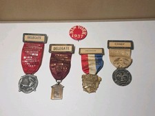 Collection of Vintage Firemen Convention Delegate Badges (c. 1933-1936) New York picture