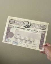 1967 Walt Disney Productions Stock Certificate Walt Mickey Disneyana Vintage picture