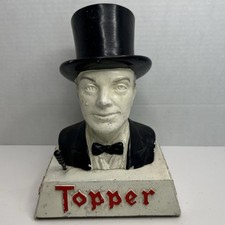 Vintage Topper Beer Chalkware Stir Stick Holder MCM Bar Top Display  picture