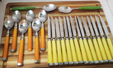 Vintage 22-Piece Set of Fall Plastic Silverware | Mid Century picture