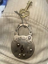 Vintage Six-Lever Lock with Key picture