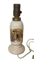 Vintage 1950's Cowboy Hopalong Cassidy Milk Glass Table Lamp by Aladdin WORKS picture