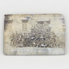 Camp Lee 1st Training Battalion Mess Tins US Army Antique Photo Poor Condition picture