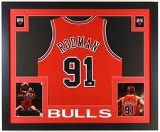 Dennis Rodman Signed Custom Framed Jersey Display (Beckett) - Chicago Bulls picture
