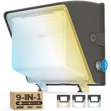 AKK 80W 60W 40W LED Wall Pack Light with Photocell, 12000LM 150LM/W, 3 Wattag... picture