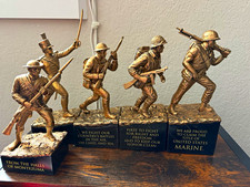 Bradford Exchange USMC Marine Corps Resin Set of 13 10in Figurines picture