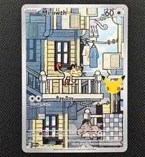 Pokemon Meowth 144/128 30th Celebration Illustration Rare Full Art Holo English picture
