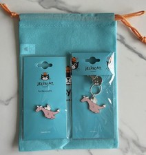 Jellycat Duskrise Dragon Enamel Pin Badge & Keyring With Bag NEW picture