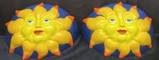 Wall Sconce Ceramic Wall Light 2006 Justice Design Sunshine Face Lot Of 2 READ picture