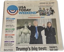 USA TODAY WEEKEND INAUGURATION 2017 DONALD TRUMP ELECTION NEWSPAPER 1/20-22/2017 picture