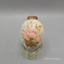 Vintage The Egg Lady White Porcelain Egg Ornament 2.75