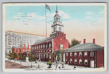 Philadelphia, Pa., Chestnut St., Independence Hall, Year 1923, Vintage Postcard picture