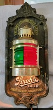 Vintage Stroh’s Nautical Lantern Light Bar Sign WELCOME ABOARD BEER LOVERS WORKS picture