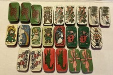 23 x Vintage POTPOURRI PRESS mini sliding metal PILL - TRINKET boxes 1980s. Nice picture