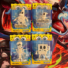 SpongeBob SquarePants Skeleton Halloween Figurine Set of 4 Boxed Unopened picture