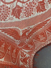Antique H. F. Stager Lancaster County PA Woven Coverlet-Eagle & Grapevine Design picture