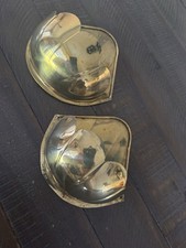 Vintage Polished Brass Wall Pockets / Wall Planters - Pair picture