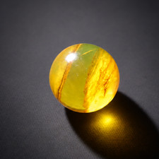 Pure natural orange green Dominican amber spheres/ball 20.5mm picture
