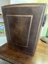 Unique Mid Century Document Storage/Holder with Tapered Design and Ring Handles picture