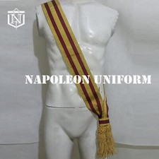 New British Military Golden Shoulder Sash, French Napoleonic Hussar Uniform Sash picture