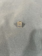 GM General Motors DESIGN 10k White Emerald Employee Award Pin Gold Filled  picture