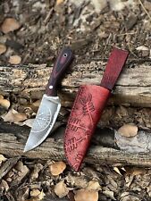 AB CUTLERY CUSTOM HANDMADE STEEL D2 WITH ETCHING HUNTING KNIFE HANDLE SHEET picture