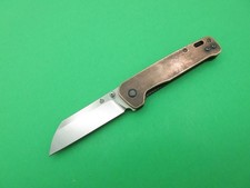 QSP Knives Penguin D2 Steel Copper Folding Pocket Knife No Clip picture