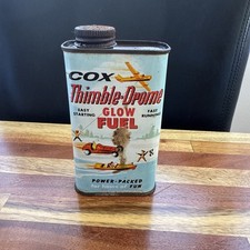 Vintage 1950s Cox glow fuel tin half pint advertising can picture