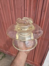 Vintage Antique Pyrex Corning  K 401 Yellow/Amber Glass Insulator 9