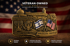 United States Embassy Jerusalem Israel Challenge Coin US Israel Diplomatic 229 picture