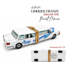 Limoges France Sinclair 1999 Just Married Limo Box Numbered 28/750 picture