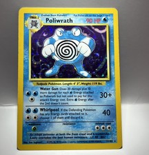 Poliwrath Unlimited Holo Rare Pokémon TCG Base Set 13/102 Vintage Card LP picture