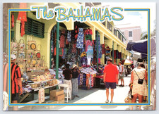 Bahamas Nassau, Shopping Market, People, Unposted Chrome 6 x 4 picture