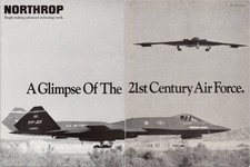 Northrop B-2 Spirit YF-23 Stealth Aircraft 1991 Vintage Magazine Ad Print picture