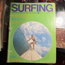 SURFING Vol.1 No.2 July August 1968 featuring Florida big waves picture