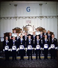Soley  Masonic Lodge Lincoln MA ceremony - 1960 Stereo Realist 3D Slide #1347 picture