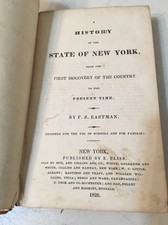 Antique 1828 History Of The State Of New York Book Eastman picture