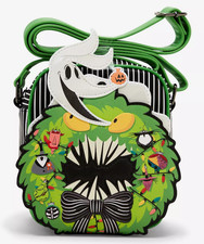 Loungefly Crossbody Nightmare Before Christmas Zero Wreath Glow-in-the-Dark Bag picture