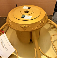 Frontgate Rotating Christmas Tree Stand 23” Gold Works Original Box Platform picture