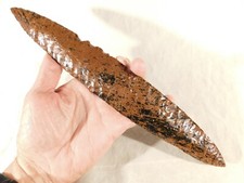 Huge Ancient COLIMA Mahogany Obsidian Blade Knife or Spear Mexico 189 picture