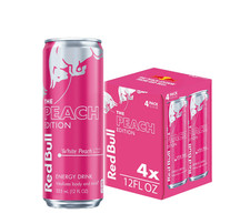 Red Bull Peach Edition Energy Drink, White Peach, 12 fl. oz., Pack of 4 picture