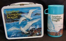 Vintage JONATHAN LIVINGSTON SEAGULL Lunchbox & Thermos (1974) C-8.5+/9.0 Minty picture