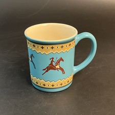 Pendleton Woolen Mills Legendary Mug Celebrate the Horse Mug Turquoise 16 OZ picture