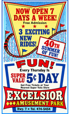 Vintage Excelsior Amusement Park Ad Magnet – Excelsior Minnesota picture