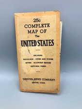 [Denver News Co.] Complete Map of the United States Hotchkiss Map Co. c.1950 picture